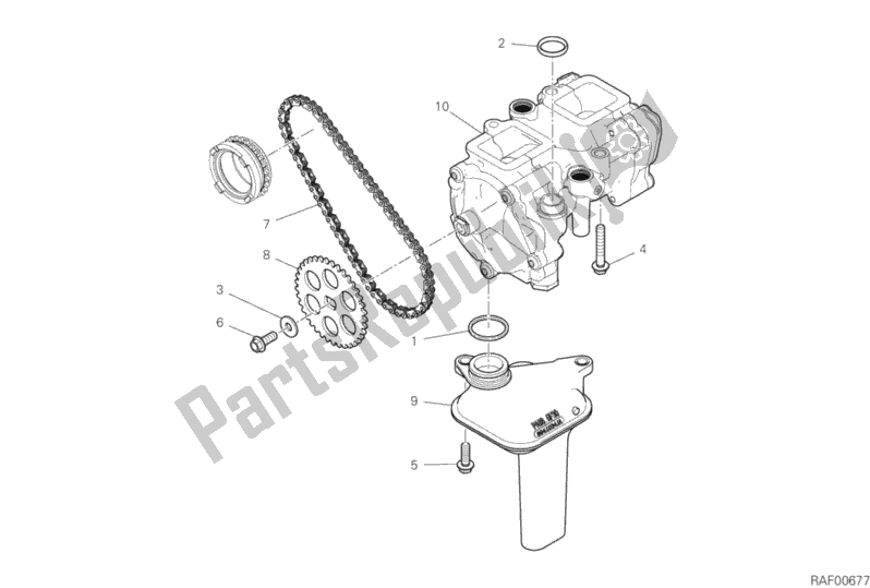 Todas as partes de Bomba De óleo do Ducati Superbike Panigale 25 Anniversario 916 USA 1100 2020